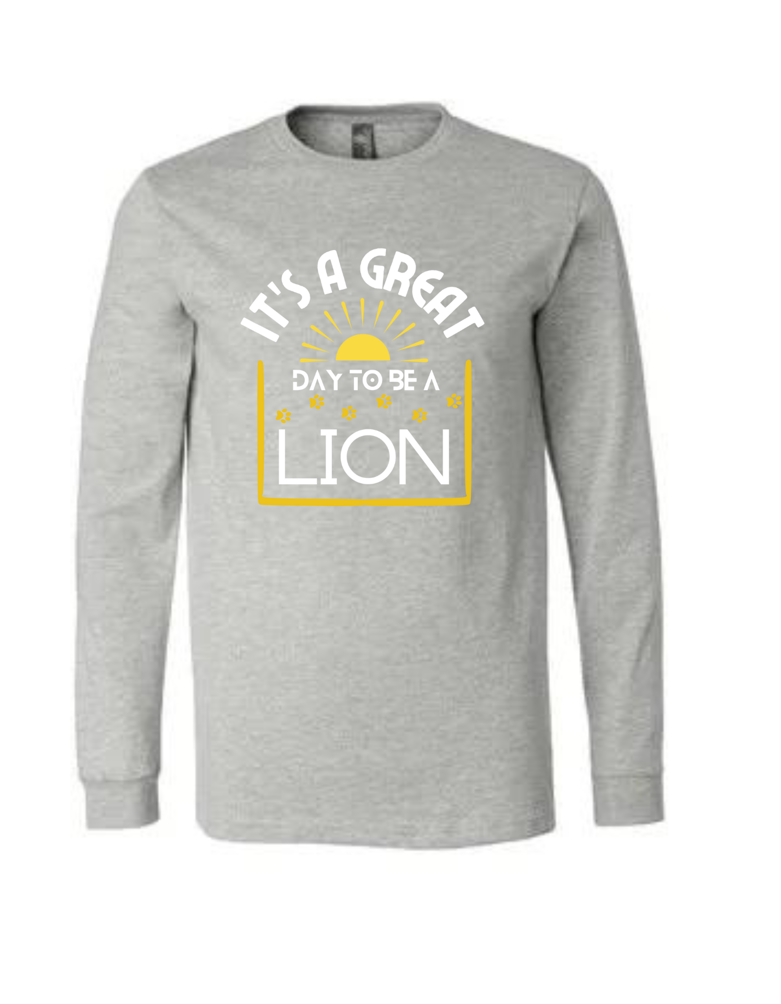 Its A Great Day to be a lion - Athletic Gray Long Sleeve  Main Image